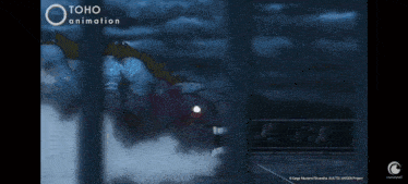 a screenshot of toho animation shows a monster coming out of the water