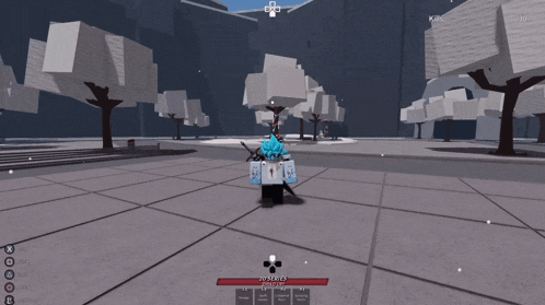 a person in a video game is surrounded by a red sphere with the letter k on it