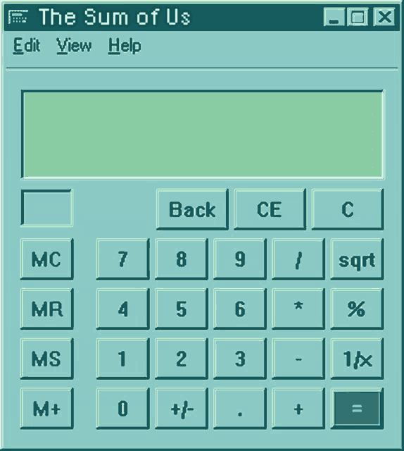 a calculator with the words racism has a cost for all of us