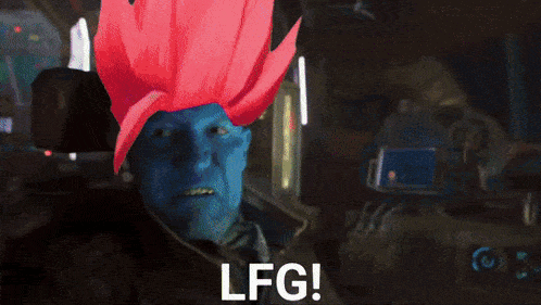 a picture of a man with a red hair and the words lfg on the bottom