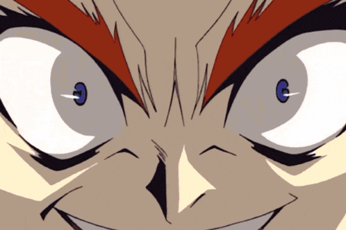 a close up of a cartoon character 's mouth with a red background