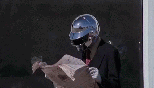 Daft Punk Thomas Bangalter GIF - Daft Punk Thomas Bangalter Newspaper GIFs