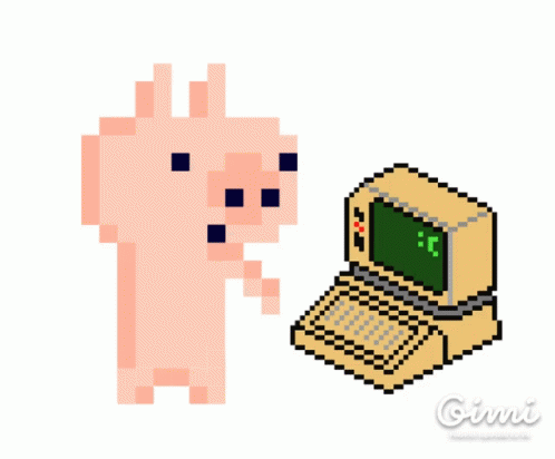 Piggy Knackar Computer GIF - Piggy Knackar Knackar Pig GIFs