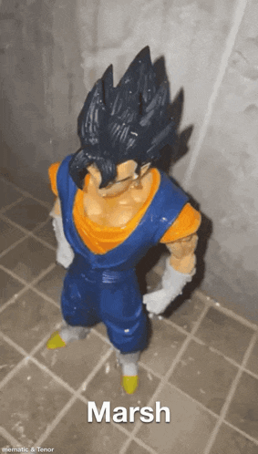 a figurine of a dragon ball z character is named marsh