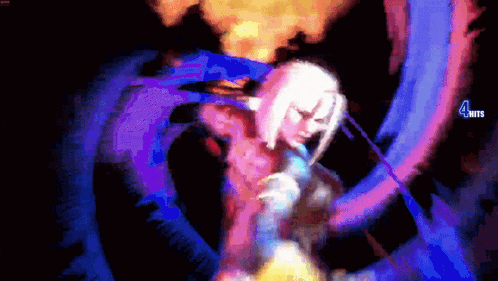 a painting of a woman with the number 4 on the bottom right