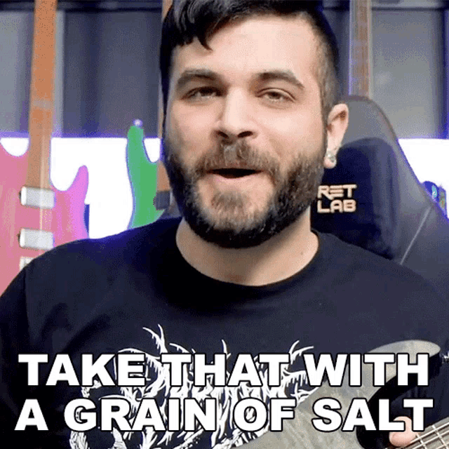 Take That With A Grain Of Salt Andrew Baena GIF - Take That With A Grain Of Salt Andrew Baena Its Up To You If You Believe Me GIFs