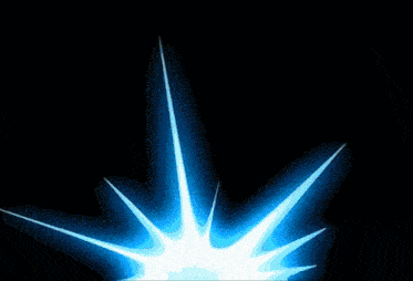a blue background with rays coming out of the middle
