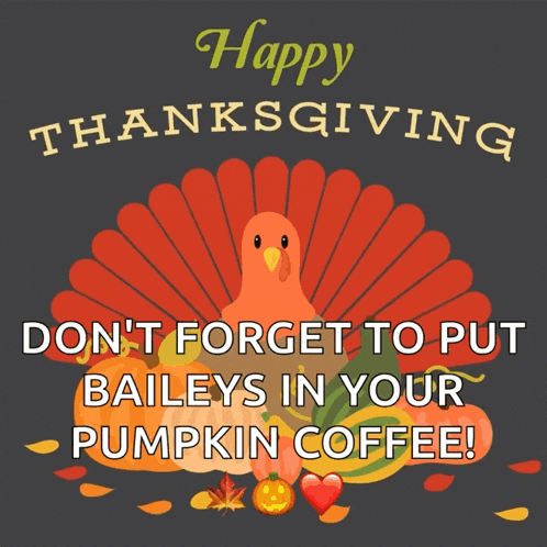 a happy thanksgiving greeting card with a turkey surrounded by pumpkins