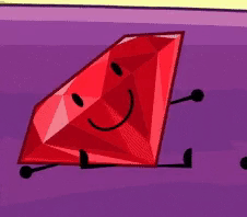 a cartoon illustration of a red diamond with arms and legs