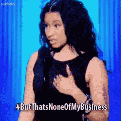 a woman with a tattoo on her arm says but thats none of my business