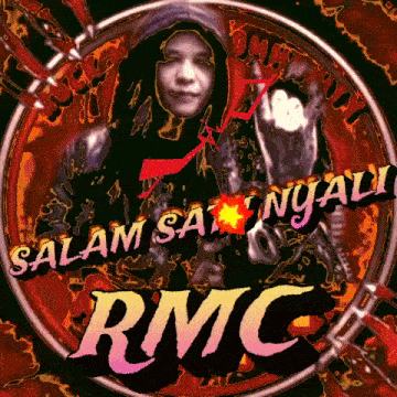 a rmc logo with a picture of a woman in the center