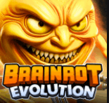a picture of a cartoon character with the words brainrot evolution above it
