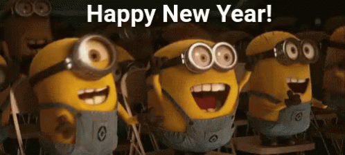 Minions Happy New Year GIF
