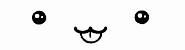 a black and white drawing of a face with two eyes