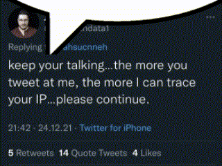 a screenshot of a twitter post that says " keep your talking the more you "