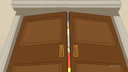 a cartoon drawing of a door that says adult swim on the top