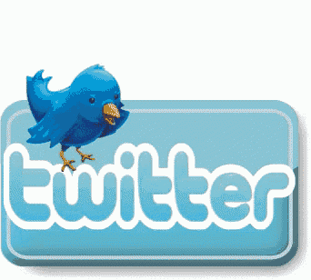 a twitter logo with a blue bird on top of it