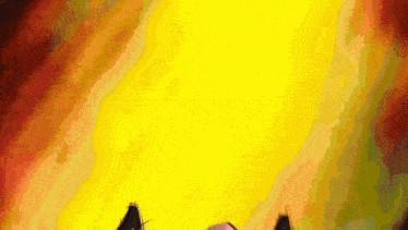 a person is standing in front of a yellow background
