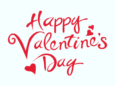 a happy valentine 's day greeting with red hearts