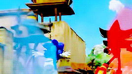 sonic the hedgehog and shadow the hedgehog are in a video game