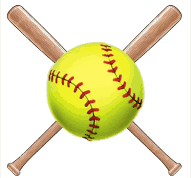 a softball and two crossed bats with the words this saturday westerville north