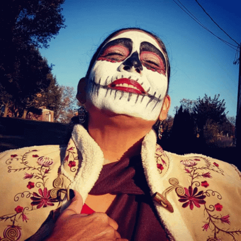 Respect Native Women Dia De Los Muertos GIF - Respect Native Women Dia De Los Muertos Makeup GIFs