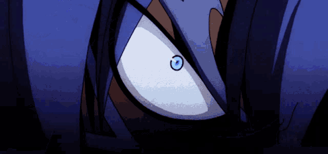 a close up of a person 's eye with a blue circle in the middle