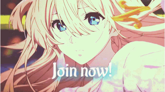 a picture of a girl with the words join now on the bottom