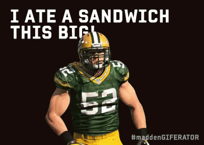 I Ate A Sandwich This Big - Football GIF - Football Sandwich Ate GIFs