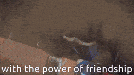 a collage of images with the words " with the power of friendship " at the top