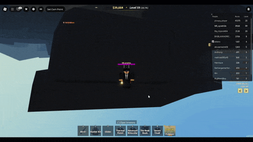 a screenshot of a video game shows a person standing in the middle of a cliff