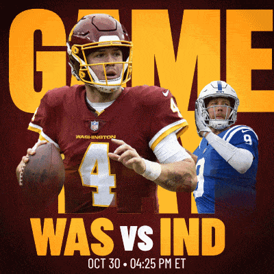 an advertisement for a football game between washington and indiana