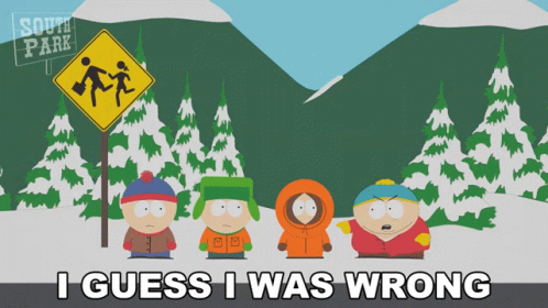 I Guess I Was Wrong Eric Cartman GIF - I Guess I Was Wrong Eric Cartman Stan Marsh GIFs