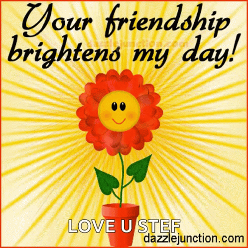 Friendship Flower GIF - Friendship Flower Your Friendship Brightens My Day GIFs