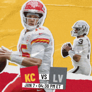 a poster for a game between kc and lv
