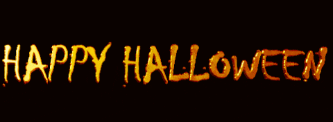 a black background with the words happy halloween written in yellow