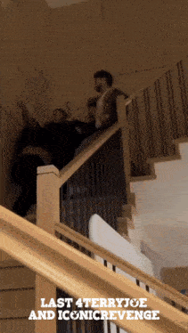 a staircase with the words last 4 terry joe and iconicvenge