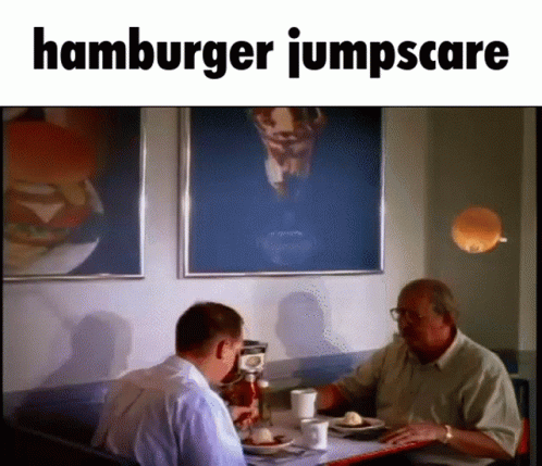 Hamburger Jumpscare GIF - Hamburger Jumpscare Steak N Shake GIFs