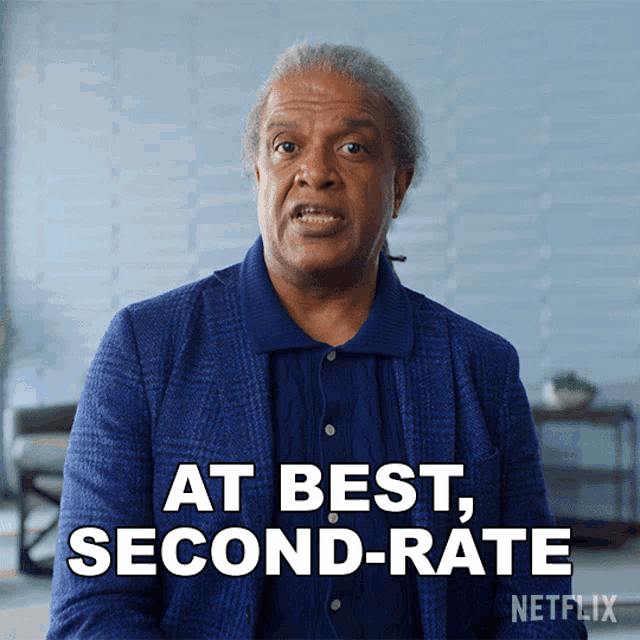 At Best Second Rate Elvis Mitchell GIF - At Best Second Rate Elvis Mitchell History Of Swear Words GIFs