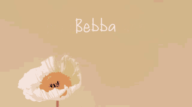 a picture of a flower with the words my bebba fwennn written above it