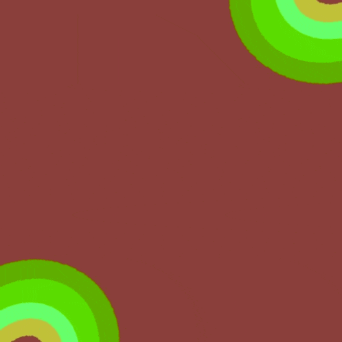 arabic writing on a red background with green circles around it