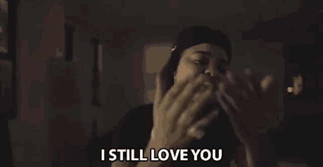 a woman is crying and saying `` i still love you '' .