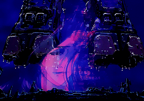 a purple and blue background with a few lines and a few letters