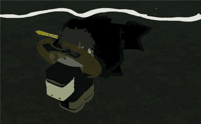 a drawing of a person holding a sword that says off white on it
