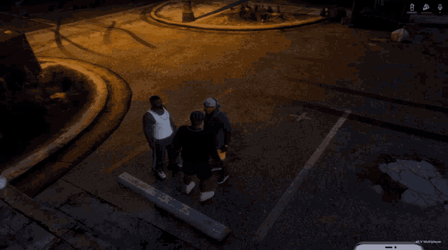 a screenshot of a video game shows a man kicking another man in the face