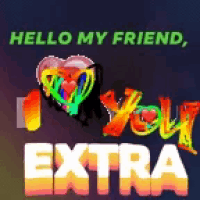 a poster that says hello my friend extra