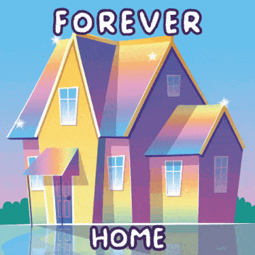 a poster with a house and the words forever home