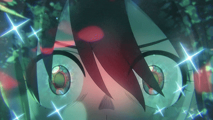 a close up of a person 's eyes with a lot of stars around them