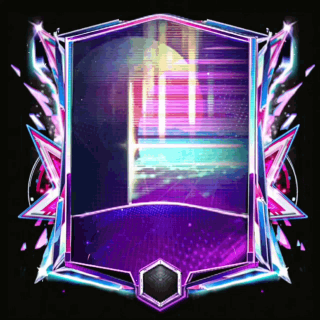 a card with a purple background and a purple border
