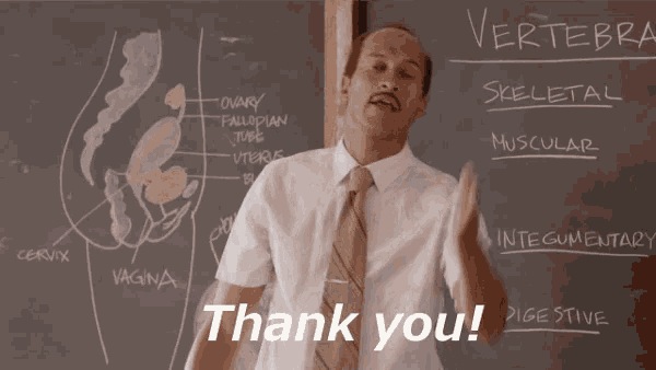 a man stands in front of a chalkboard with the word vertebra written on it